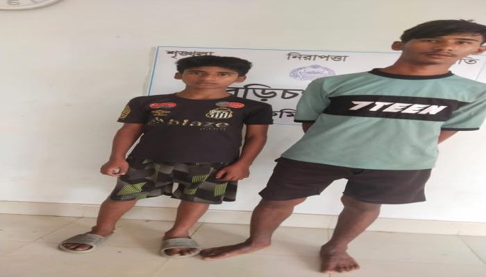 বুড়িচংয়ে বিষ প্রয়োগ ও এসিড ঢেলে শিশু হোসাইন হত্যার ঘটনায় দুই আসামি গ্রেপ্তার