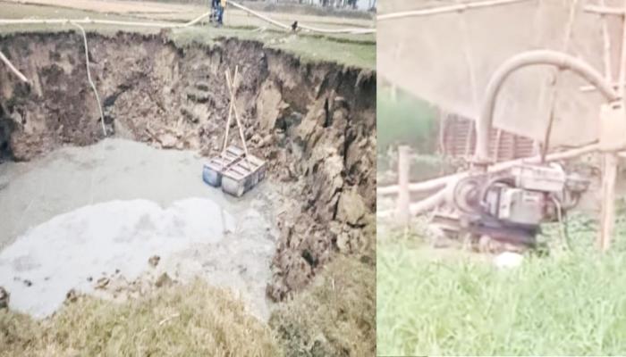 বুড়িচংয়ে অবৈধ   ড্রেজার দিয়ে মাটি   কাটার হিড়িক