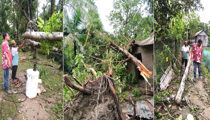 ব্রাহ্মণপাড়ায় কালবৈশাখীর তাণ্ডবে বিদ্যুৎ বিপর্যয়, হাজারের বেশি গ্রাহক