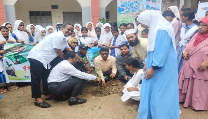‘ওয়ান চাইল্ড, ওয়ান ট্রি’ কর্মসূচিতে মুরাদনগরে র‌্যালি ও বৃক্ষরোপণ