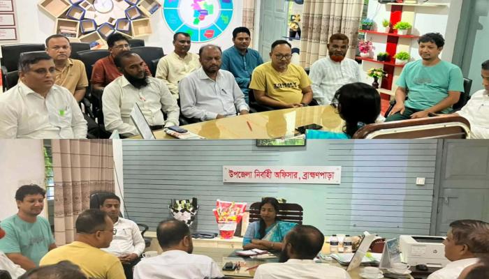 ব্রাহ্মণপাড়ার নবাগত ইউএনওর   সঙ্গে সাংবাদিকদের মতবিনিময়