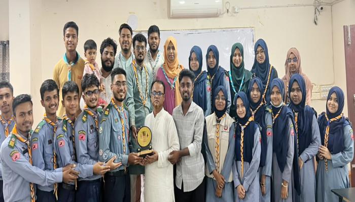 মেজর আবদুল গণি মুক্ত স্কাউট গ্রুপের সিনিয়র  রোভার মেট জাকি’র বিদায় অনুষ্ঠান